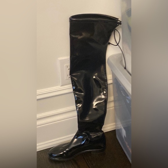 Stuart weitzman size 7 (runs big) vinyl boots. - Picture 4 of 7